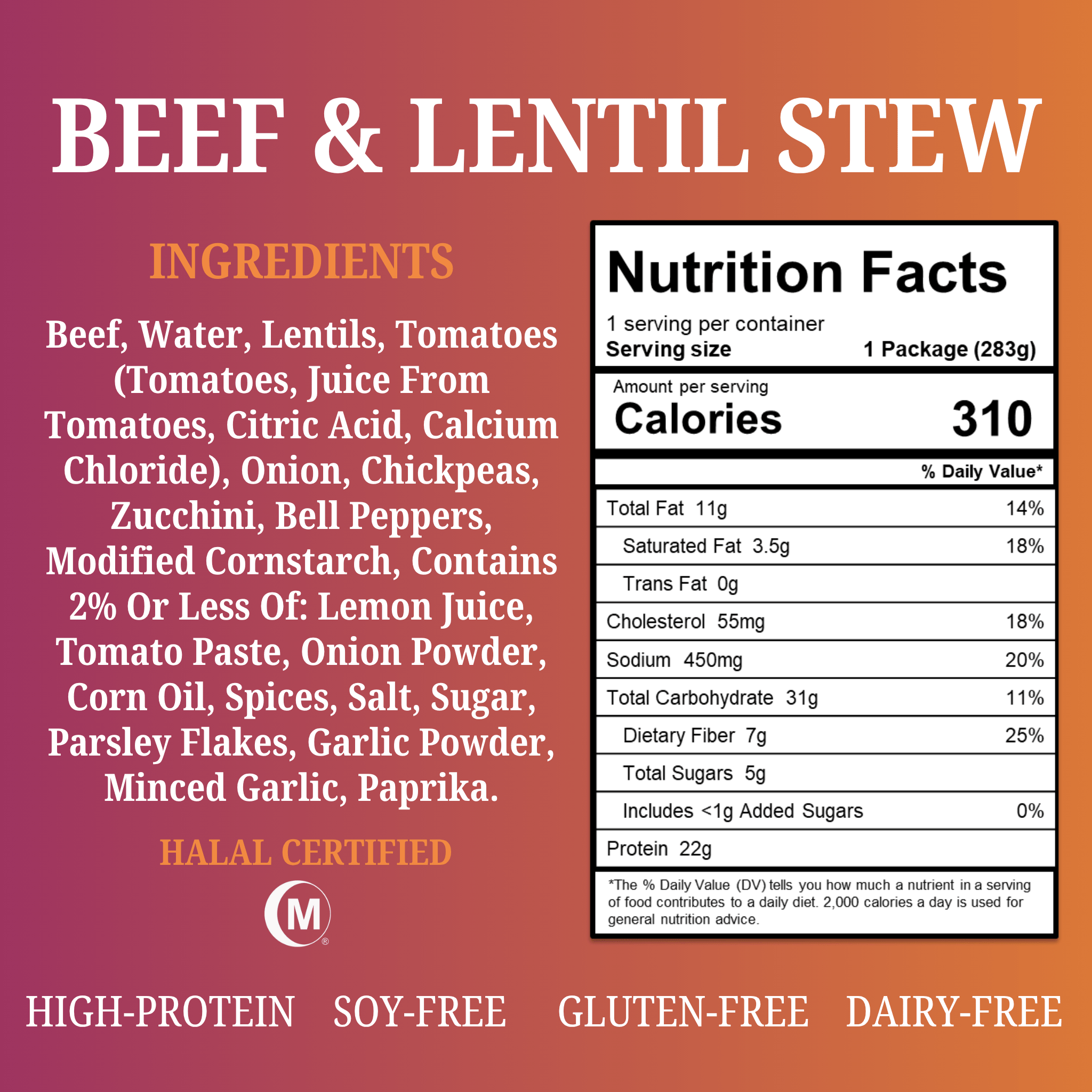 Beef & Lentil Stew