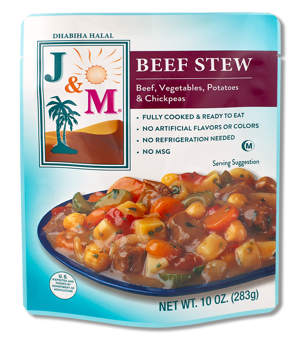 J&M Beef Stew halal meal pouch