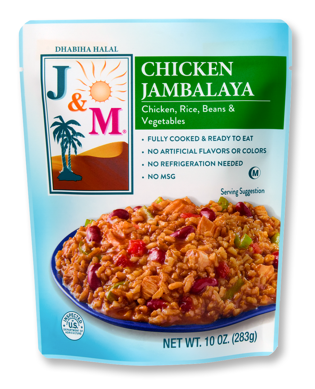 J&M Chicken Jambalaya halal meal pouch